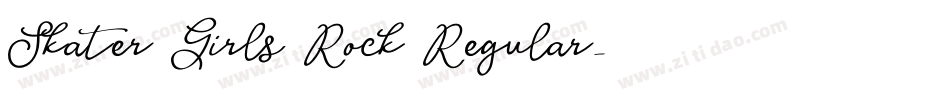 Skater Girls Rock Regular字体转换